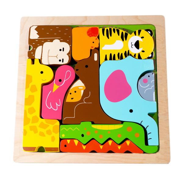 Kiddie Connect Chunky Puzzle Wild Animal