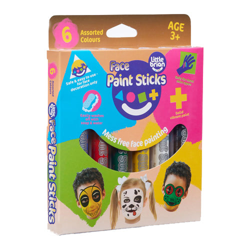 Little Brian Face Paint Sticks Classic 6Pk