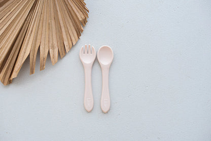 Lluie Spoon and Fork Set Blush