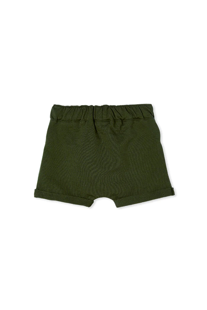 Milky Fleece Shorts Hunter Green