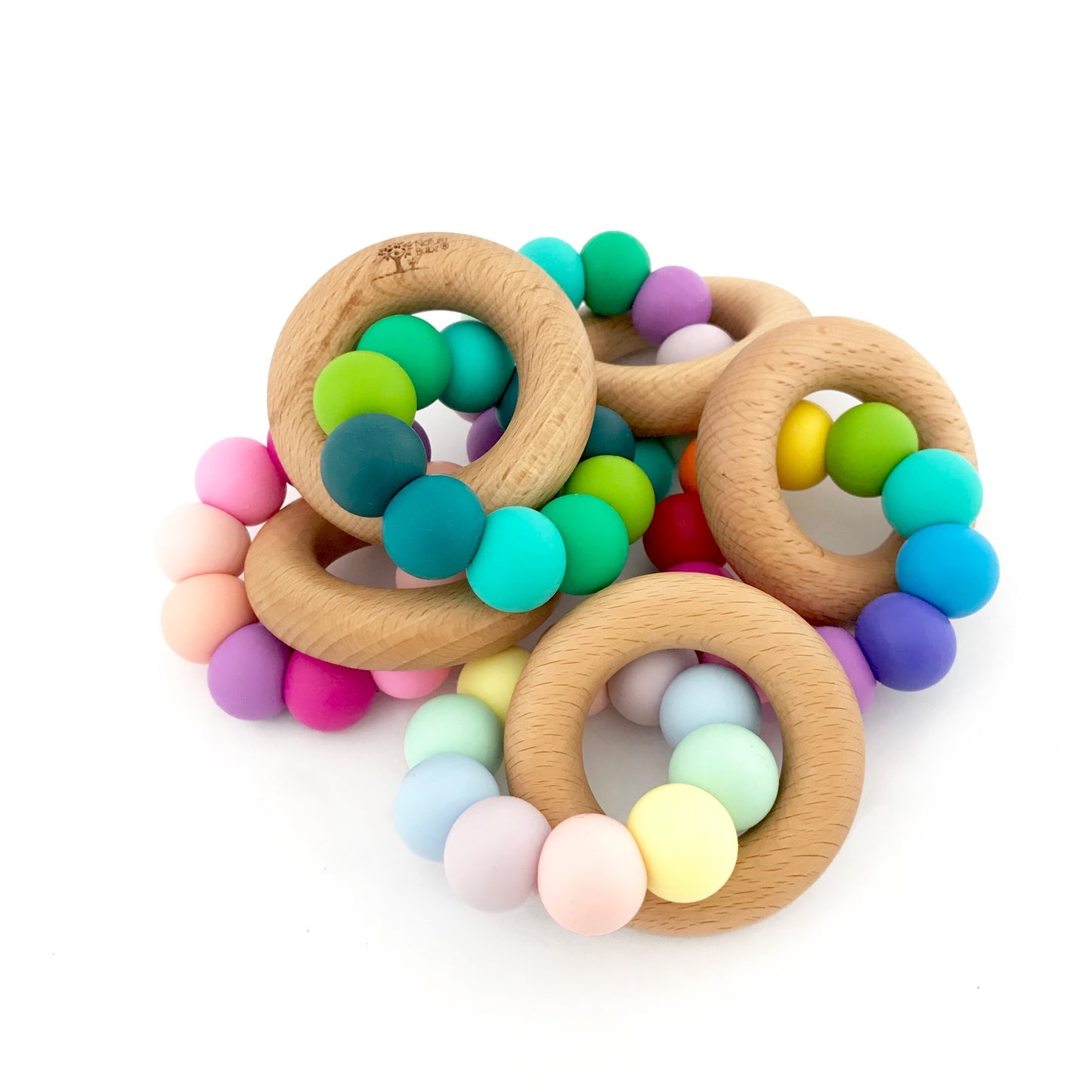 nature bubz teething toy rainbow brights - Chalk