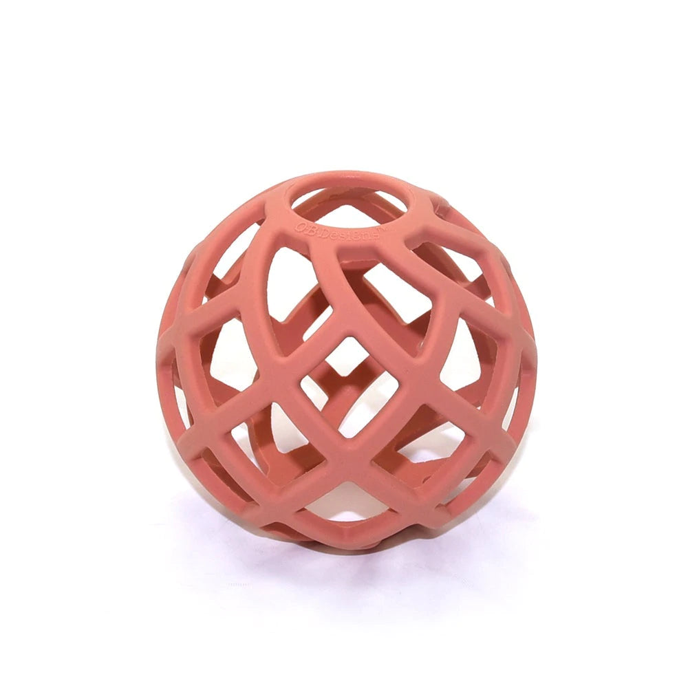 Ob Designs Eco Friendly Teether Ball Blush