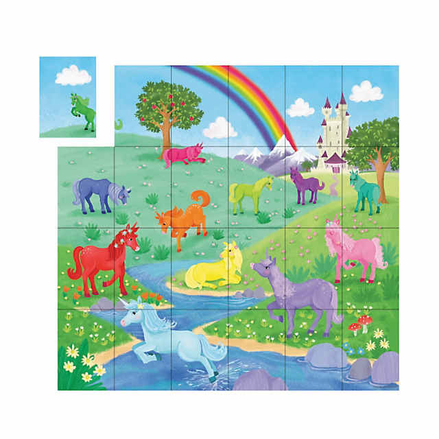 peaceable kingdom match up game unicorns - Chalk