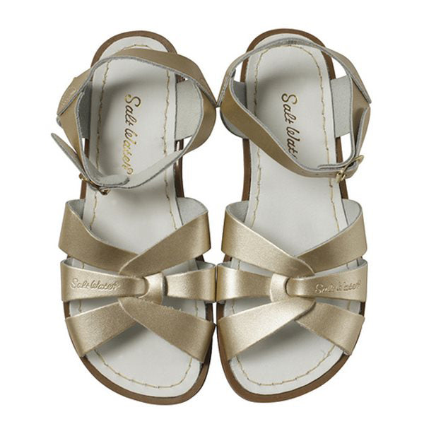 saltwater sandals gold - Chalk