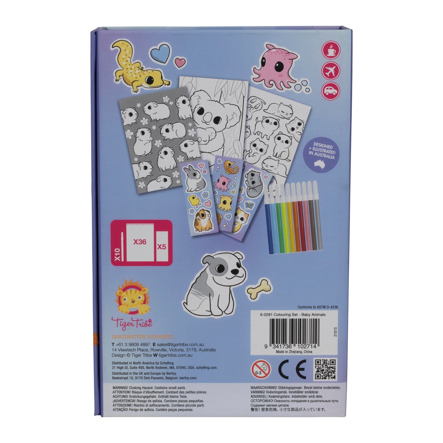 Tiger Tribe Colouring Set Baby Animals