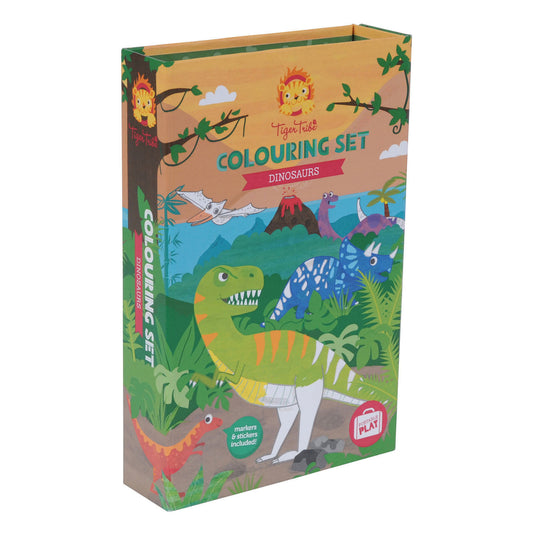 tiger tribe colouring set dinosaurs - Chalk