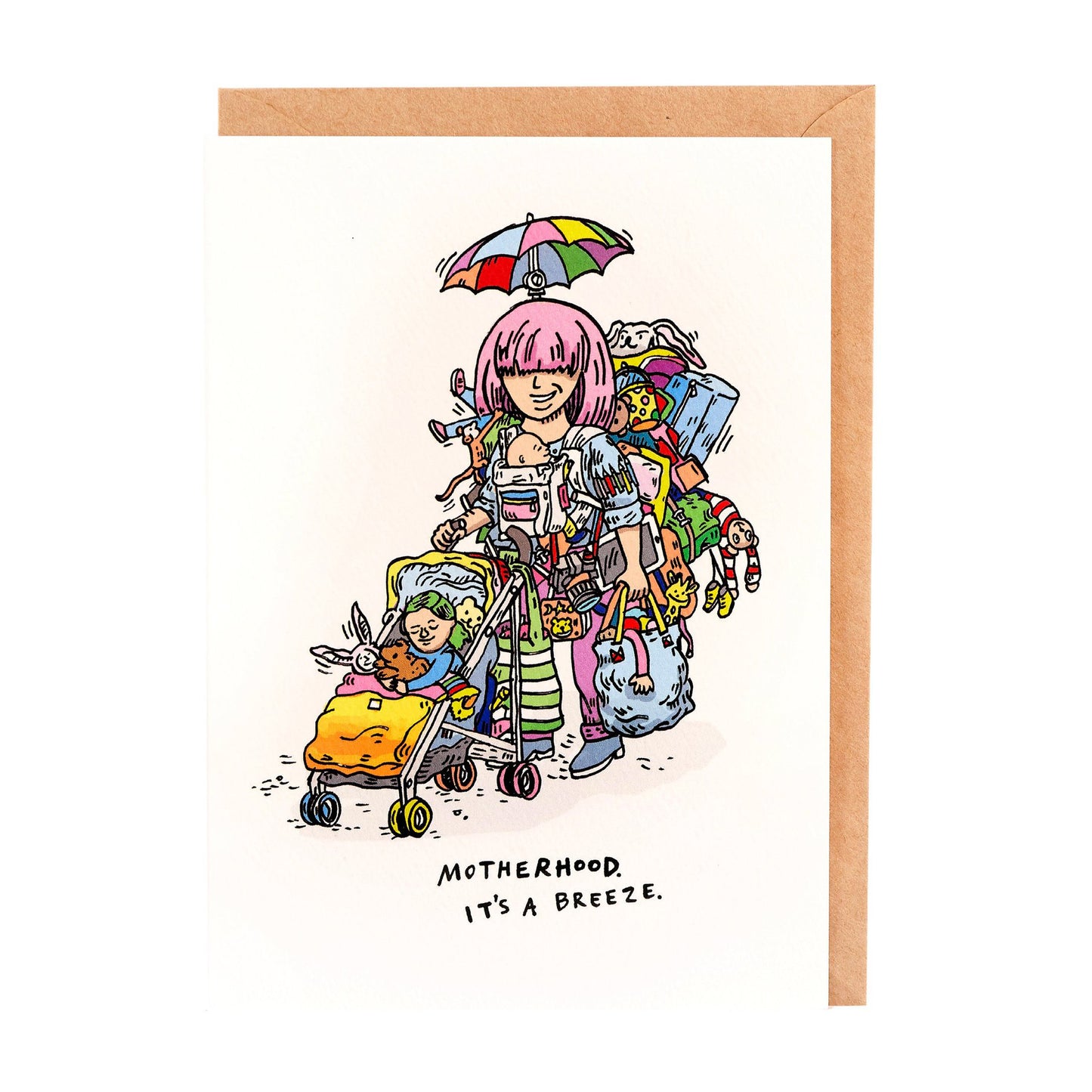 wally card pack horse - Chalk