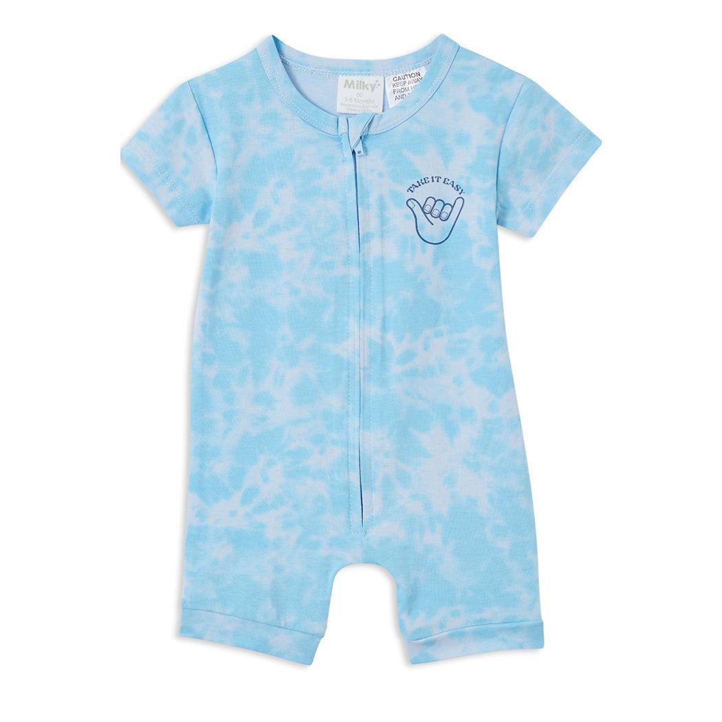 Milky Romper Tie Dye Zip