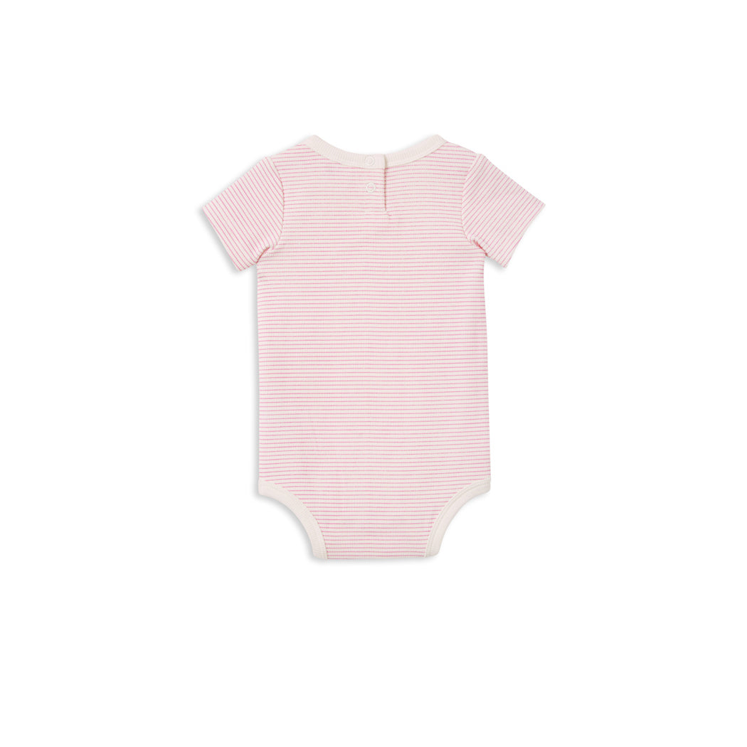 Milky Bubbysuit Pink Stripe Rib