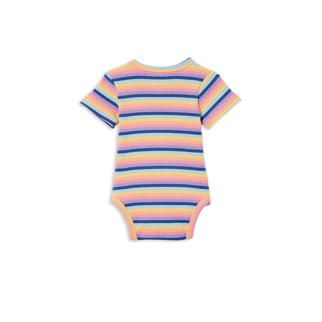 Milky Bubbysuit Multi Stripe Rib