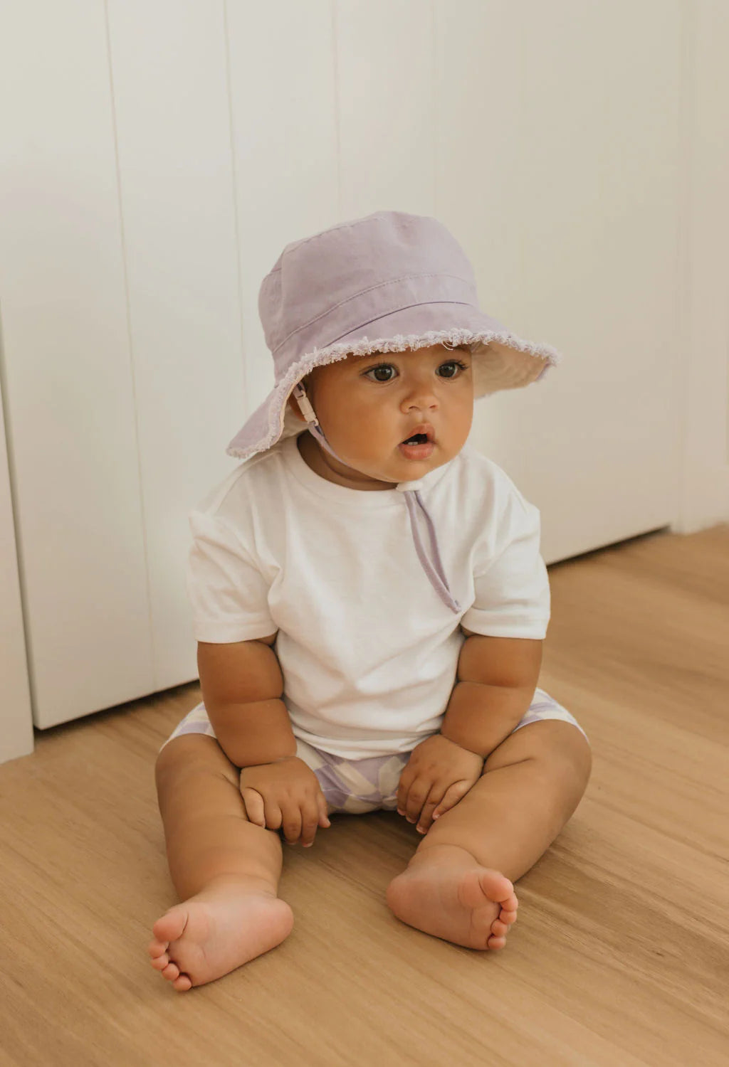 Acorn Bucket Hat Frayed Lavender