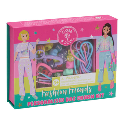 Floss & Rock Fashion Friends Personalised Bag Charm Kit - Chalk