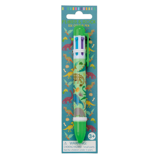 Floss & Rock Six Colour Pen Dinosaur