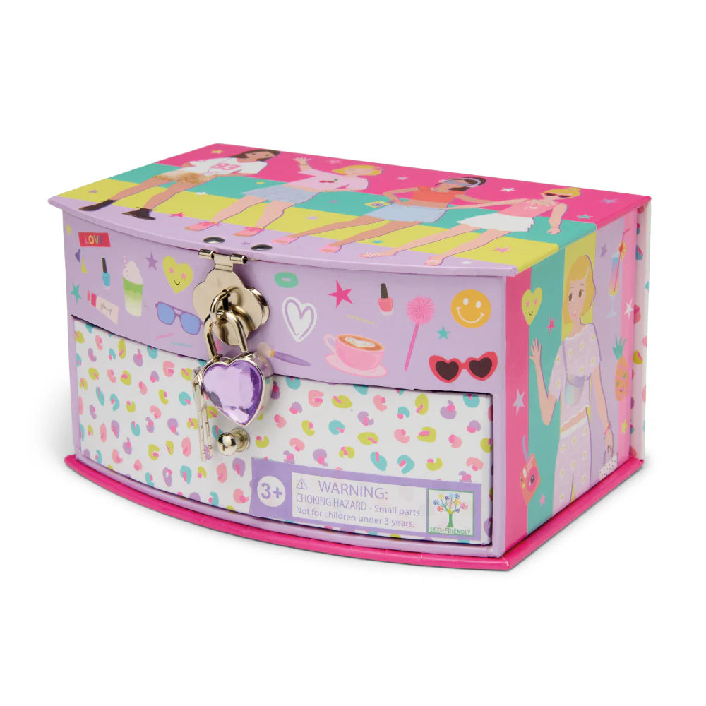 Floss & Rock Fashion Friends Jewellery Box - Chalk