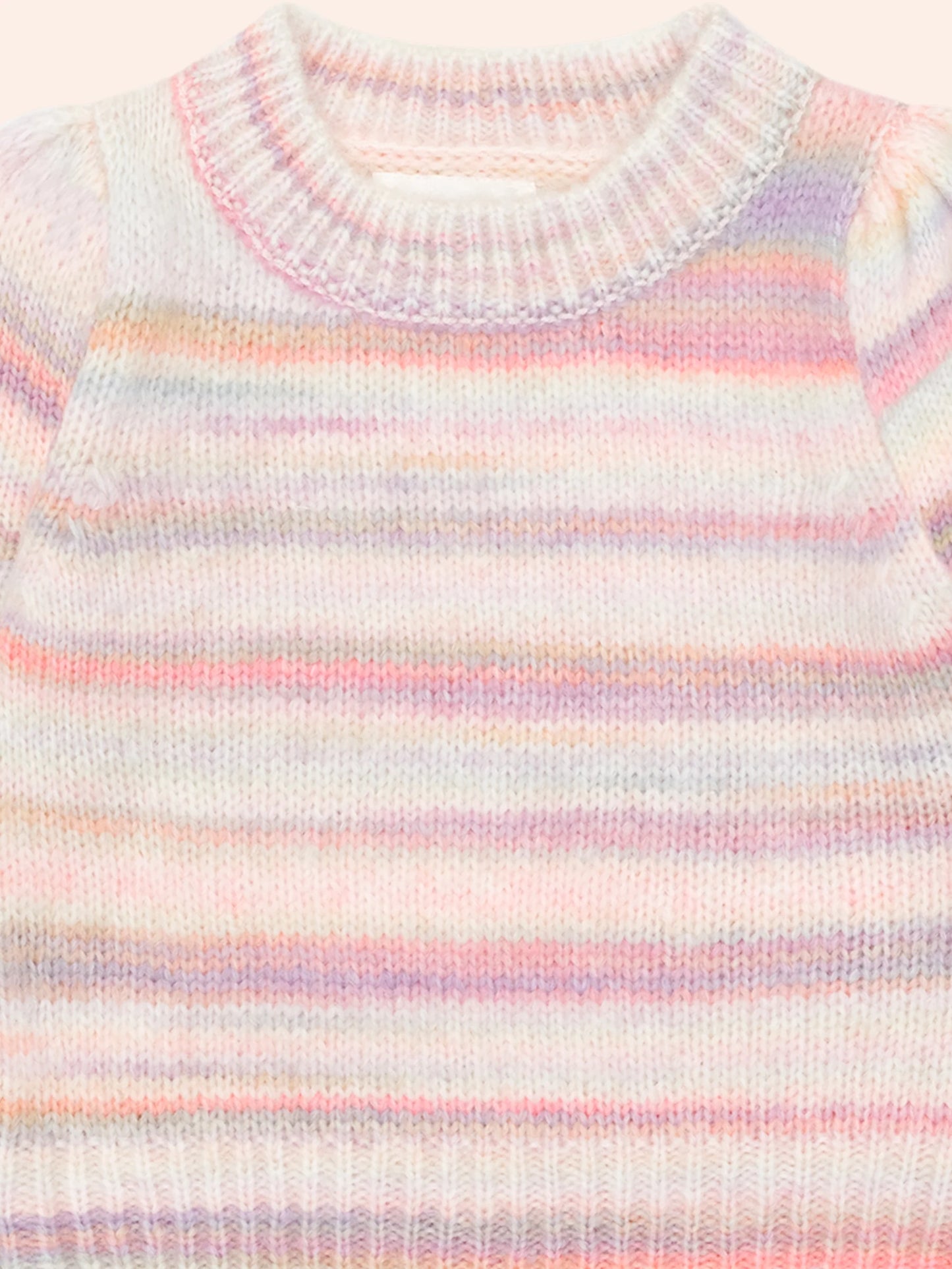 Huxbaby Knit Jumper Rainbow Puff