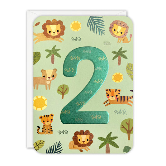 James Ellis Happy Birthday Card Age 2 Jungle