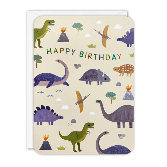 James Ellis Happy Birthday Card Dinosaurs
