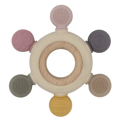 Living Textiles Multi Surface Teething Wheel - Chalk
