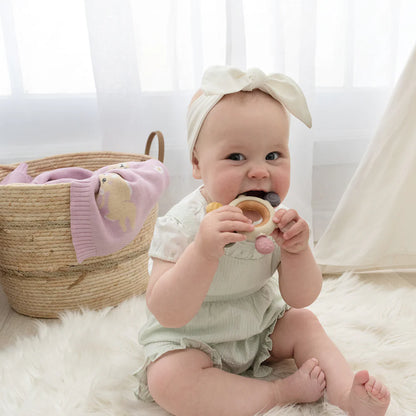Living Textiles Multi Surface Teething Wheel - Chalk