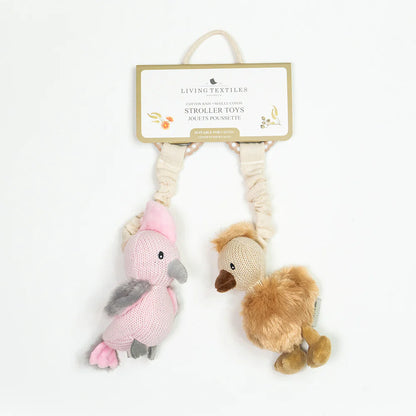 Living Textiles Stroller Toys Galah & Emu - Chalk