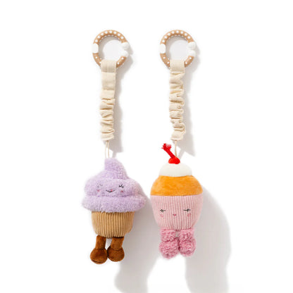 Living Textiles Stroller Toys Icecream & Cupcake - Chalk