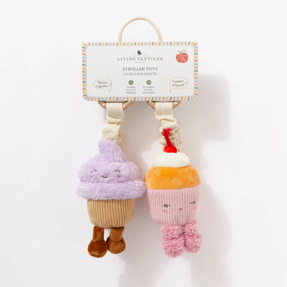 Living Textiles Stroller Toys Icecream & Cupcake - Chalk
