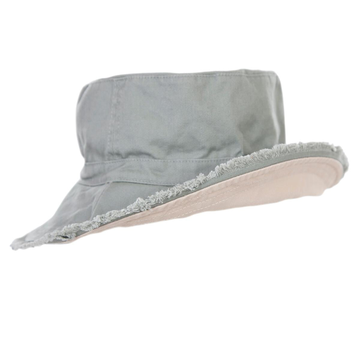Acorn Bucket Hat Frayed Khaki
