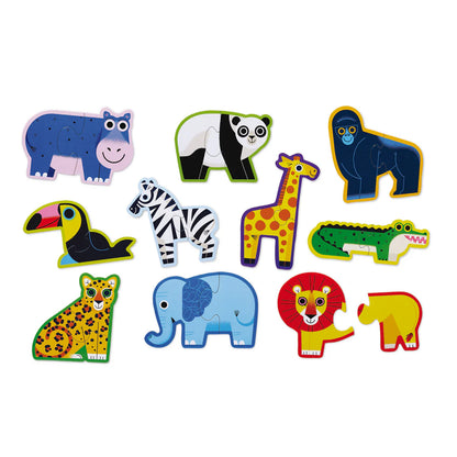 Crocodile Creek Puzzle Let's Begin Jungle - Chalk