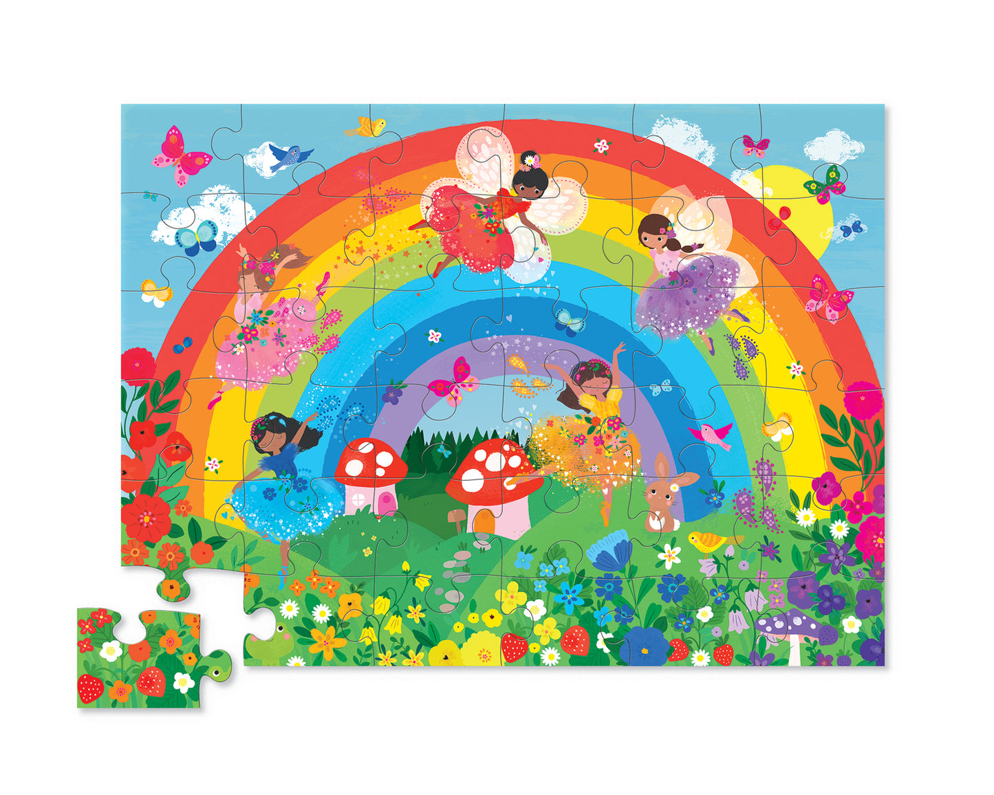 Crocodile Creek Classic Floor Puzzle 36pc Rainbow - Chalk