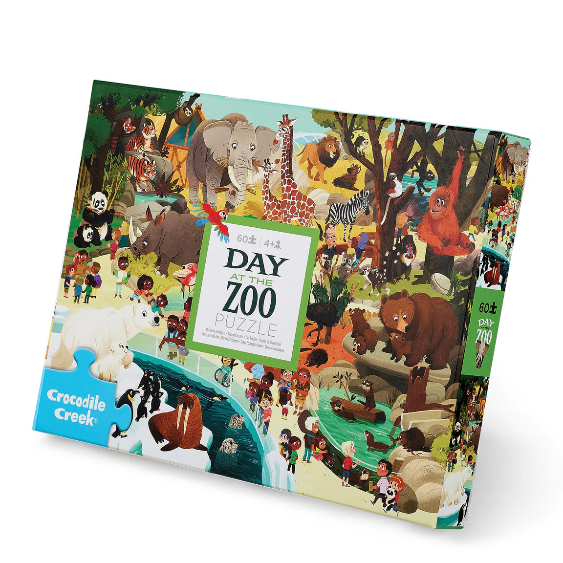 Crocodile Creek Puzzle 60pc Day At The Zoo - Chalk