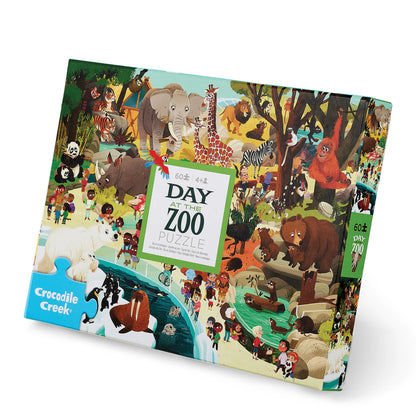 Crocodile Creek Puzzle 60pc Day At The Zoo - Chalk