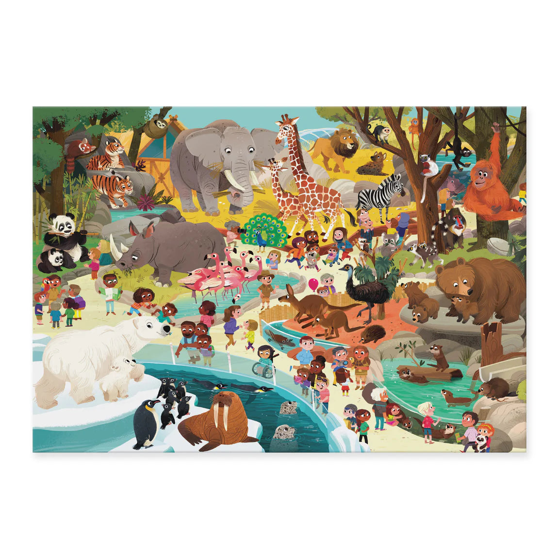 Crocodile Creek Puzzle 60pc Day At The Zoo - Chalk