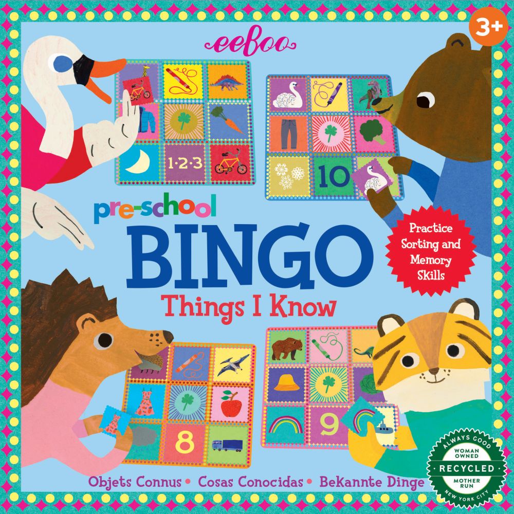 Eeboo Bingo Things I know
