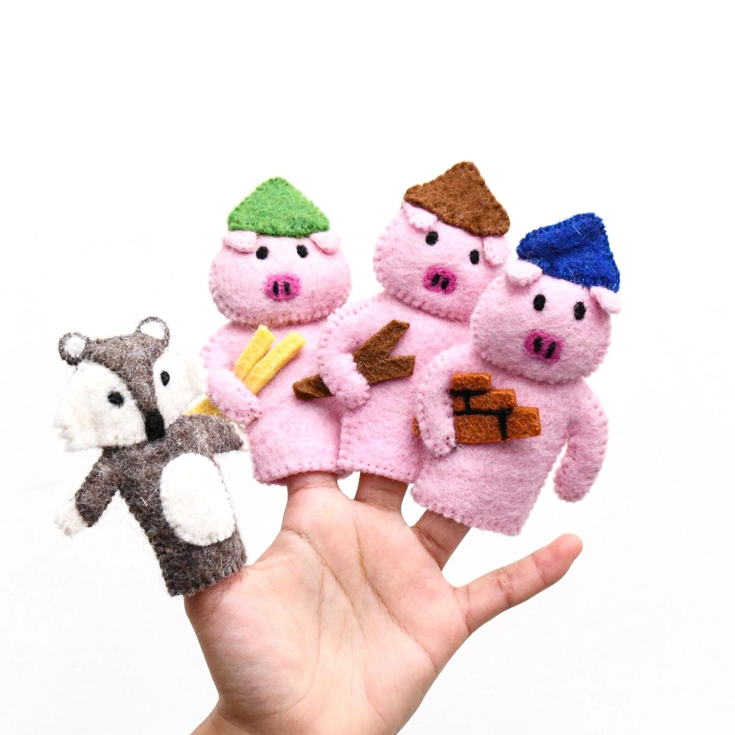 Tara Treasures Finger Puppet Set Three Little Pigs