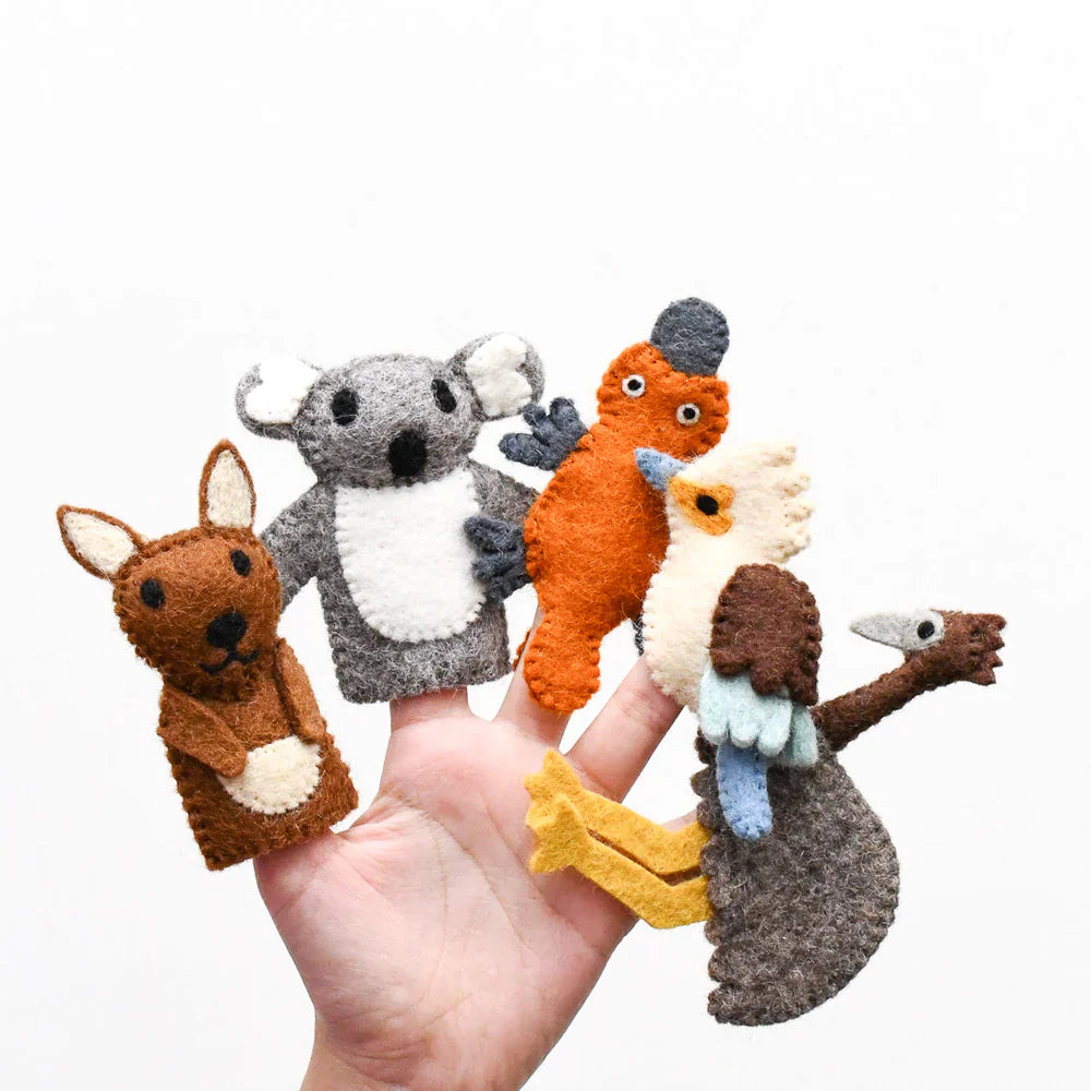 Tara Treasures Finger Puppet Set Australian Animals