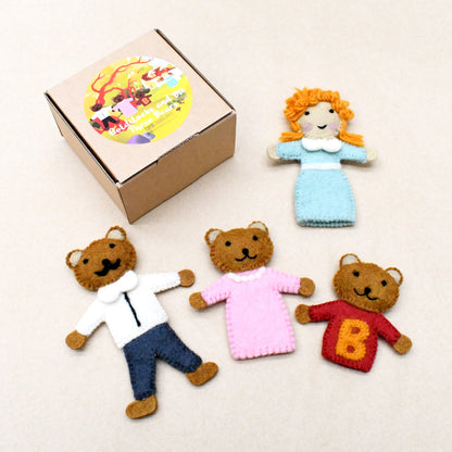 Tara Treasures Finger Puppet Set Goldilocks And The Three Bears