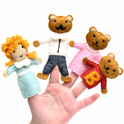 Tara Treasures Finger Puppet Set Goldilocks And The Three Bears