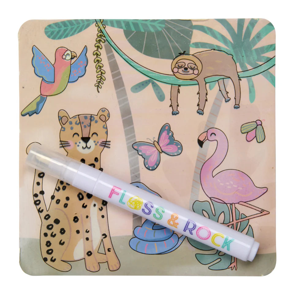Floss & Rock Magic Colour In Cards Jungle - Chalk