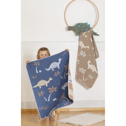David Fussenegger Blanket Blue Dino