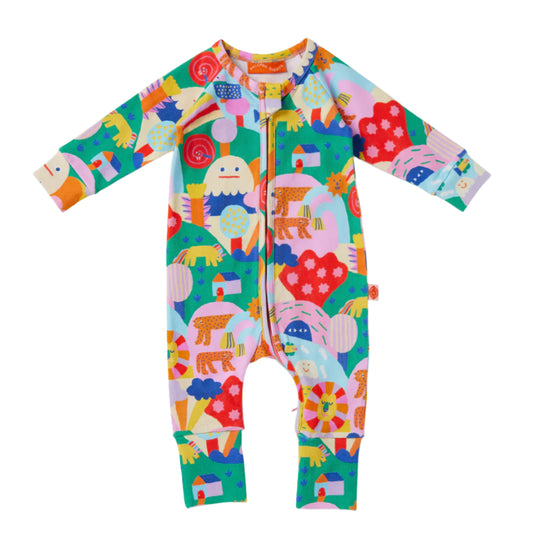 Halcyon Nights Long Sleeve Zipsuit Rainbow Valley