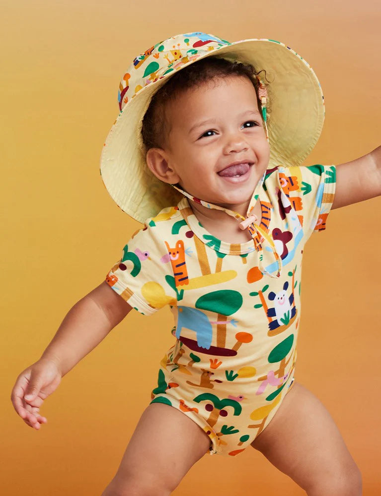 Halcyon Nights Short Sleeve Bodysuit Zoo Crew