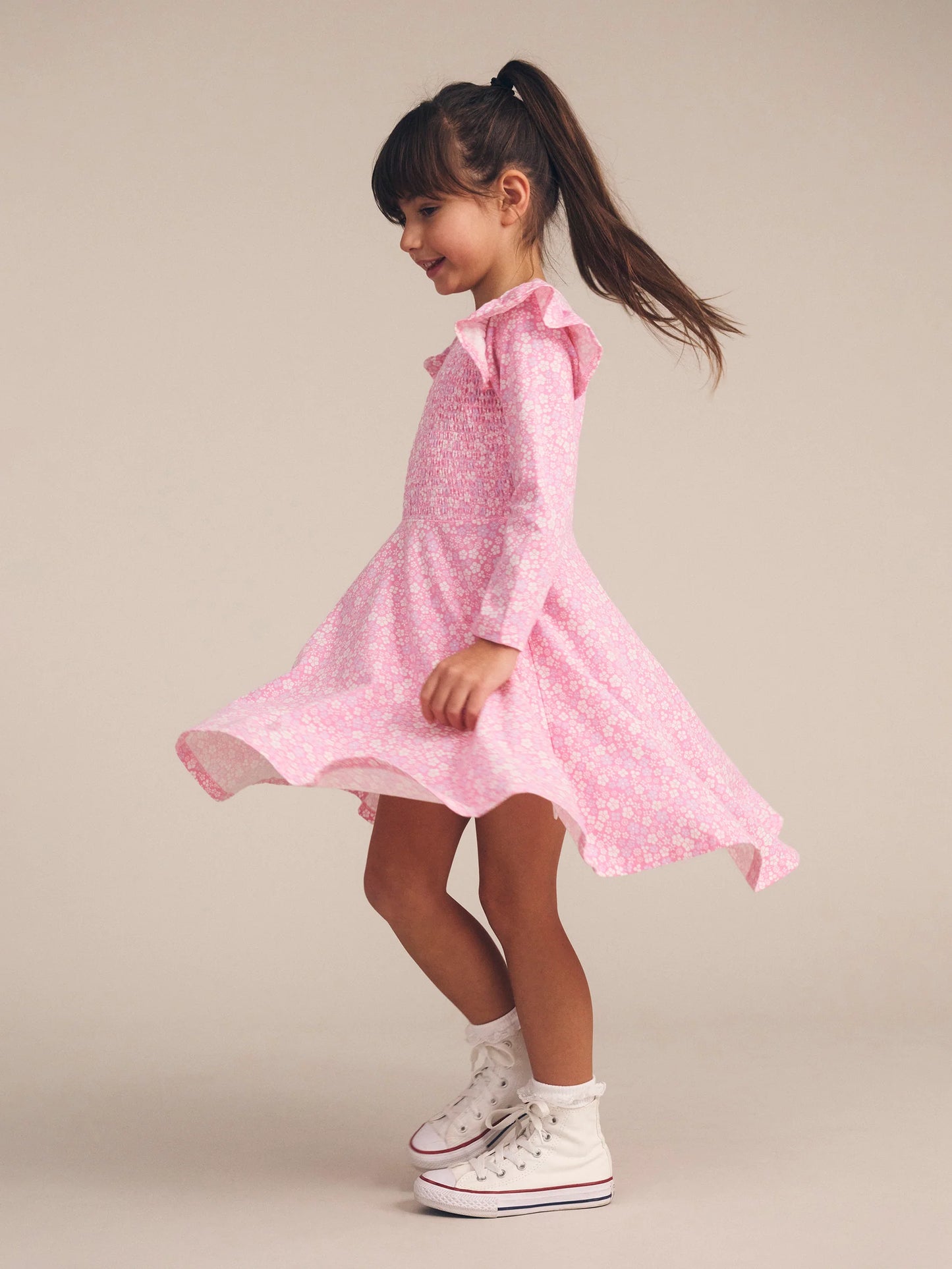 Huxbaby Dress Shirred Ditsy Floral