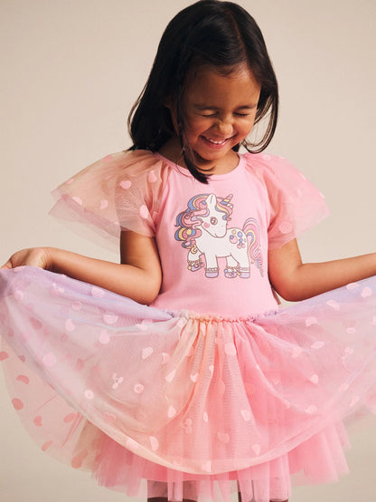 Huxbaby Dress Tulle Rainbow Unicorn