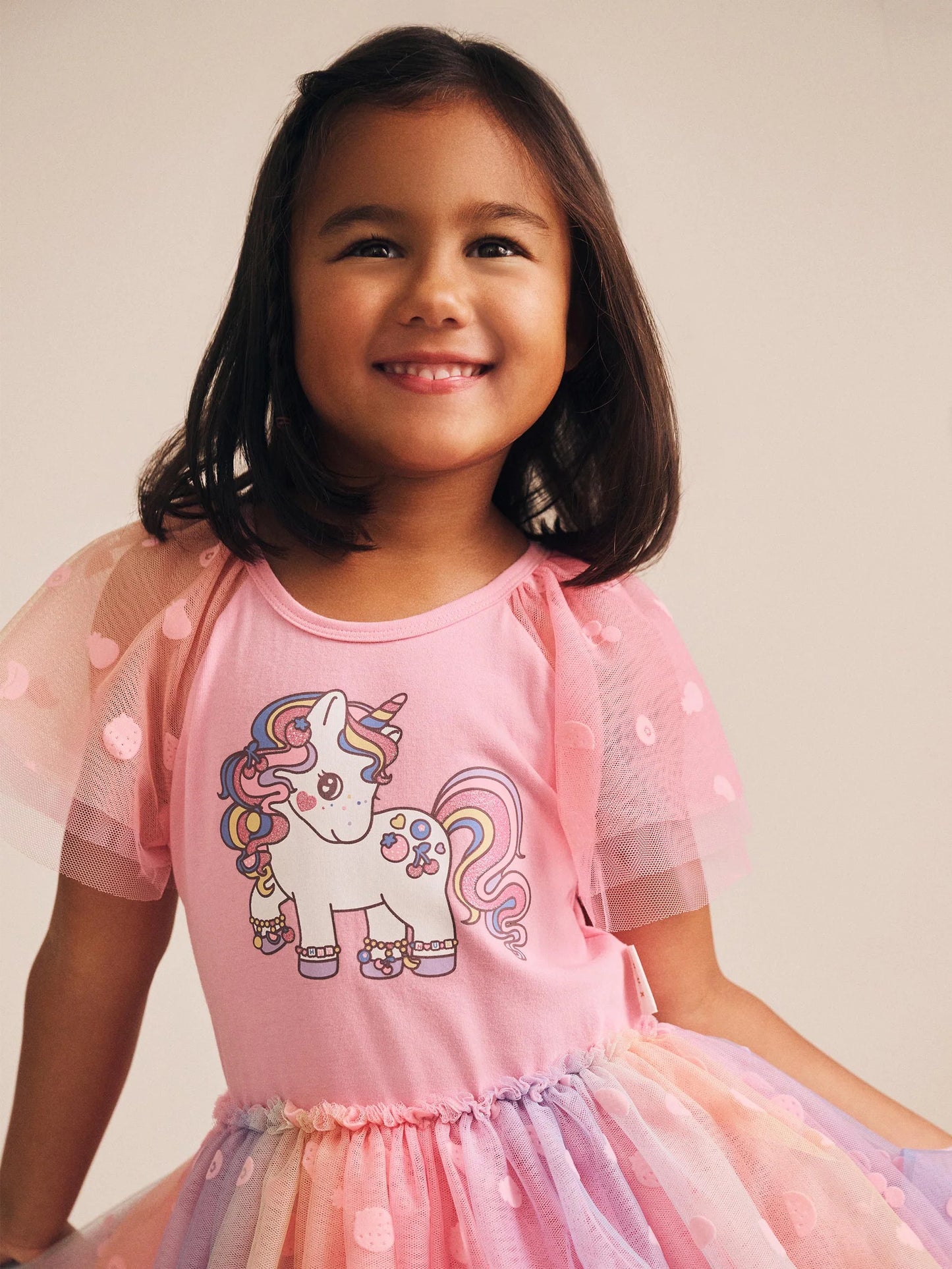 Huxbaby Dress Tulle Rainbow Unicorn