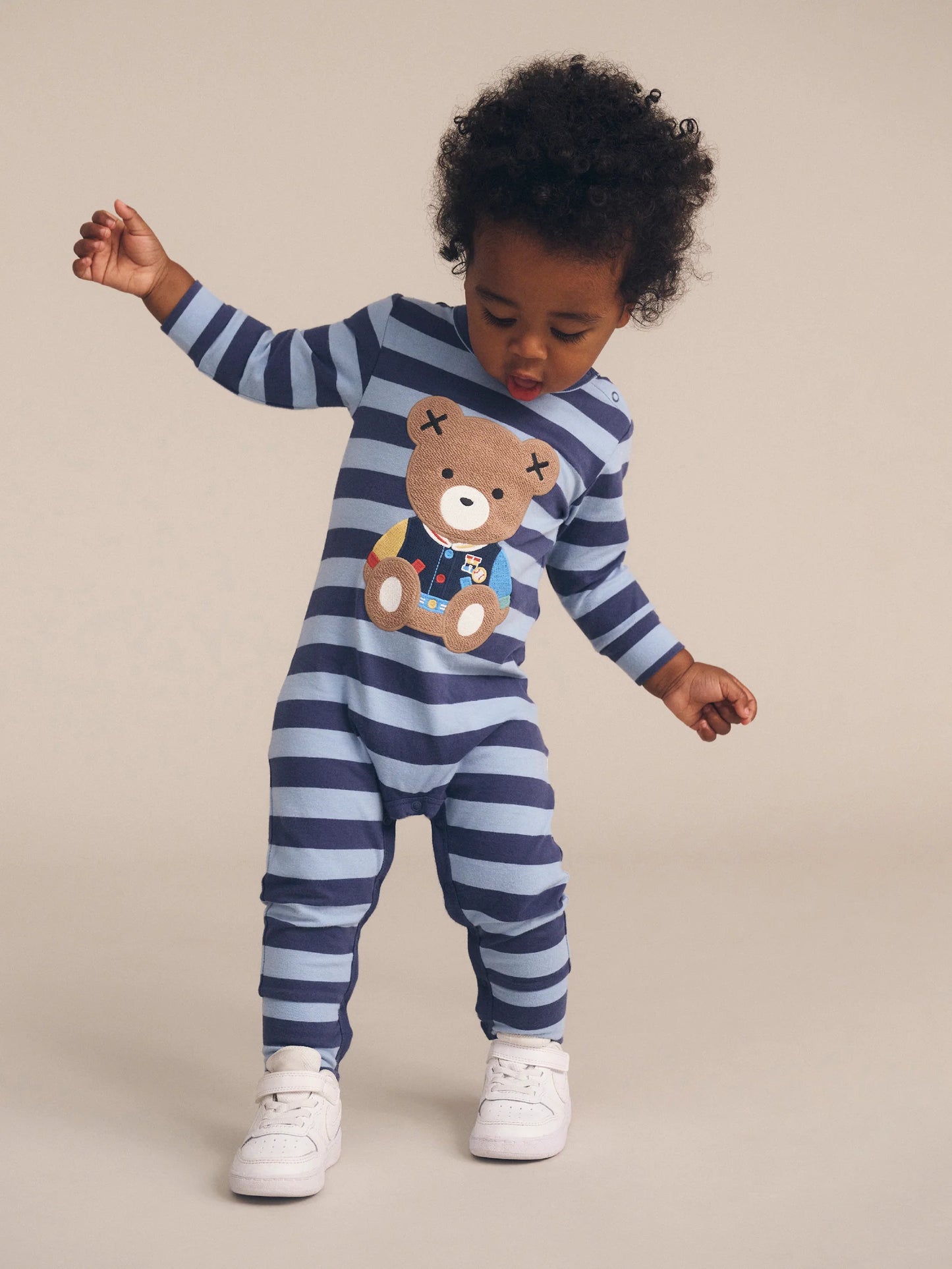 Hux Romper College Blue Stripe