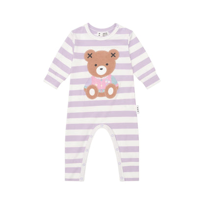 Hux Romper College Orchid Stripe