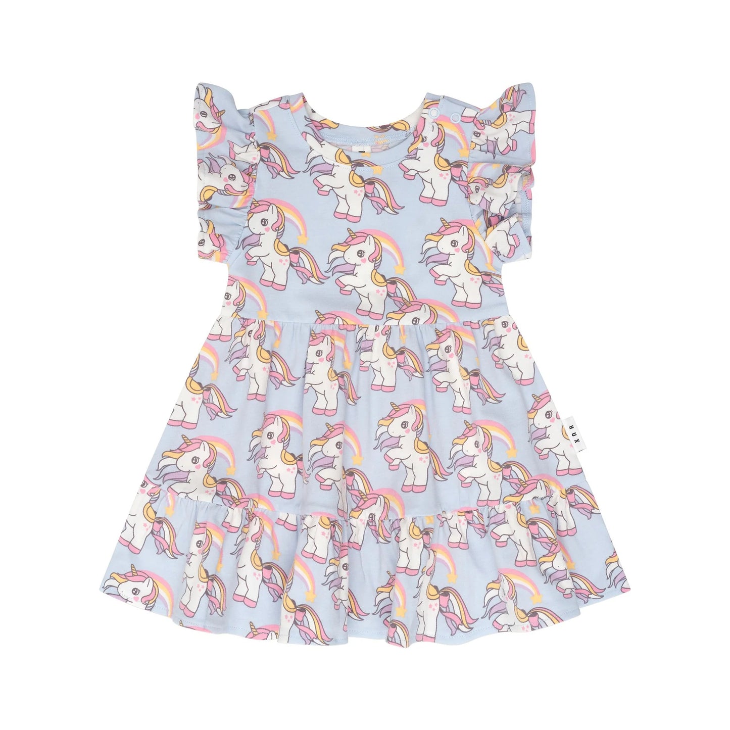 Huxbaby Tier Dress Rainbow Unicorn