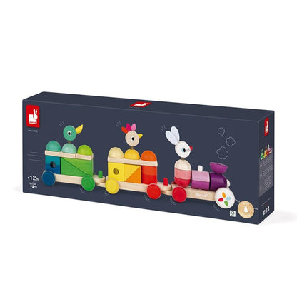 Janod Wooden Giant Multicolour Train