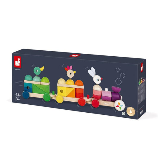 Janod Wooden Giant Multicolour Train