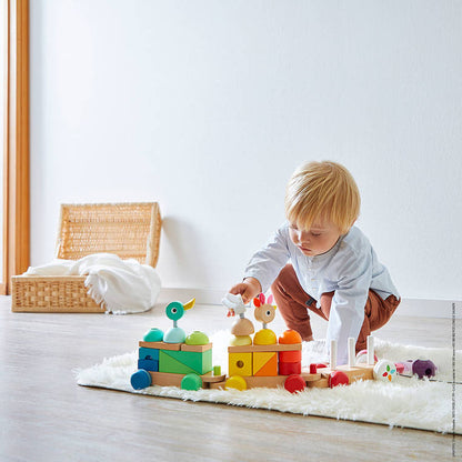 Janod Wooden Giant Multicolour Train